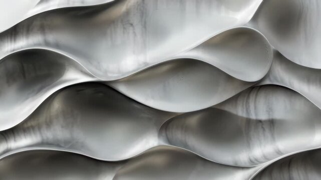 A silver wave with a lot of detail. The wave is very long and has a lot of detail. a textured silver surface with rough edges and irregular shapes
