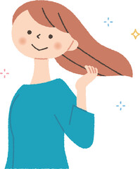 髪が綺麗な女性