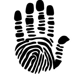 hand print vector illustration