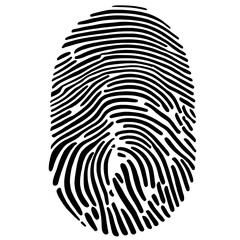 fingerprint vector on a white background