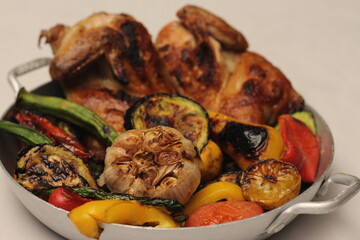 Healthy Chicken with Grilled Vegetable Sides