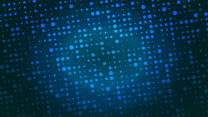 大小さまざまなランダムドット背景（青）