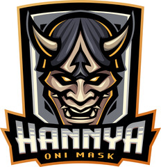 Hannya oni mask esport mascot
