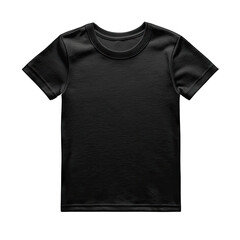 Dark, plain short-sleeved T-shirt. Mockup image
