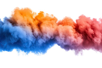 Colorful cloud swirl, blue, orange, pink