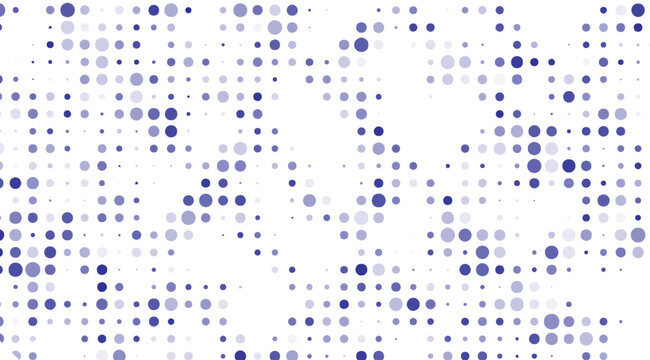 A digital backdrop showcasing light and dark blue circles arranged in a pixelated pattern on a white background, creating a modern, tech-inspired aesthetic with gradient textures