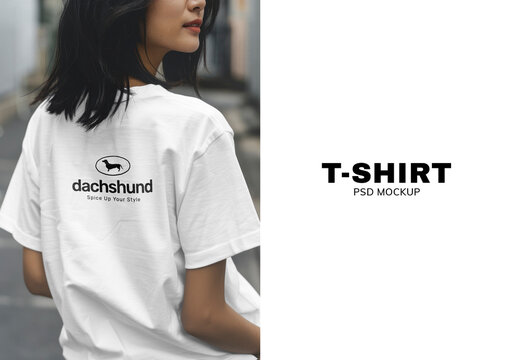 Casual Tshirt Mockup Design PSD