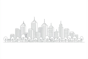 Fototapeta premium Urban Skyline Landscape