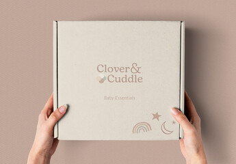 Eco Friendly Baby Essentials Packaging Mockup PSD