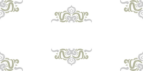 Elegant Simple Corner and Border Scroll Pattern