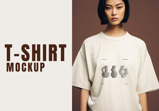 Minimalist Tshirt Mockup Design PSD