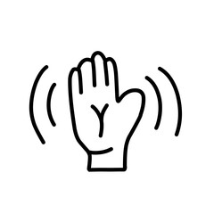 hand-drawn stop hand symbol