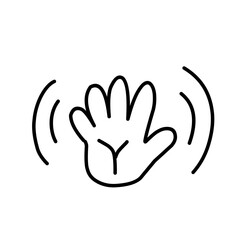 image of waving hand movement