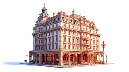 Fototapeta premium Grand Historic European Architecture Building Isolated