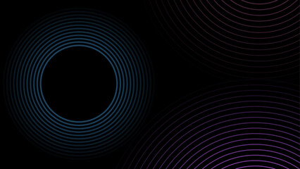 Abstract gradient circle ring with luminous light glow and smooth stroke vector design background