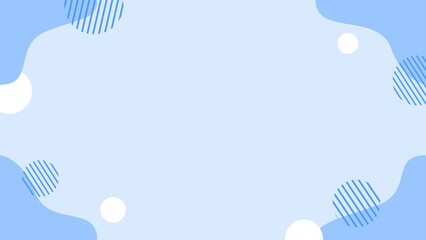 水色のポップで爽やかなフレーム素材ベクター
