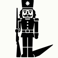 Silhouette of a nutcracker soldier