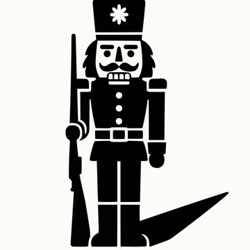 Silhouette of a nutcracker soldier