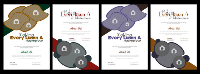 social media flyer template enhances your garden services' online presence. It is perfect for promoting landscaping, lawn care, and outdoor design services across various platforms.lawn care flyer des