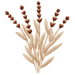 Watercolor Beige plant