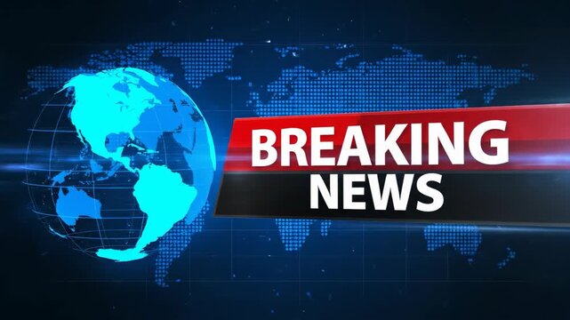 Urgent global information update concept with a digital earth and world map, highlighting critical current events and important announcements