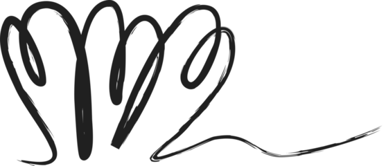 Heart shape frame with brush painting