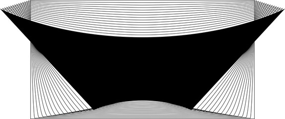 Rectangle blend emblem. Frame geometric modern, logo, tech, digital, science