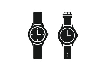 Two wristwatches isolated on white background showcase classic timekeeping with elegant design, perfect for fashion accessories and punctual lifestyle