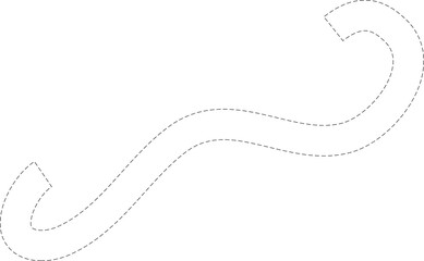 Dashed lines, wave, curve, spiral. Design decoration