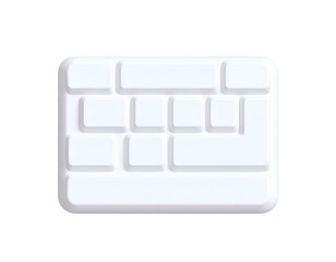 Blank White Minimalist Keyboard Keypad Layout