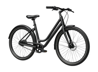 City bike with a low frame and front/rear fenders.