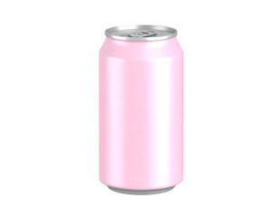 Isolated Pink Aluminum Beverage Drink Can on Black Background