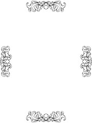 Obraz premium decorative frame with floral ornament