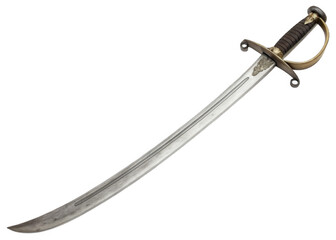 Pirate sword isolated on a transparent background.