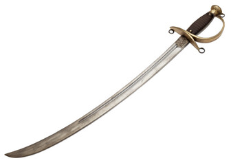 Obraz premium Pirate sword isolated on a transparent background.