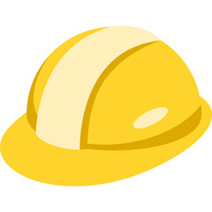 Yellow Hard Hat With Cream Band On Transparent Background Protective Headwear Construction Safety Gear For Workers