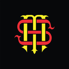 Initial letter sm, ms creative monogram logo design