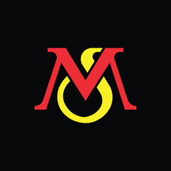 Initial letter sm, ms creative monogram logo design