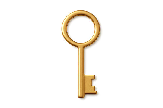 Gold skeleton key unlocking security solution