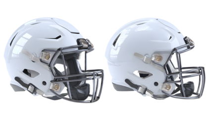 Professional American Football Helmet Mockup for Team Branding and Sportswear Designs, Featuring a Sleek White Finish and Realistic Detail