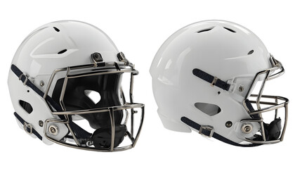 Fototapeta premium Get Ready for Game Day with a Stunning White Football Helmet, Perfect for Team Spirit and Victory on the Field Featuring Modern Design