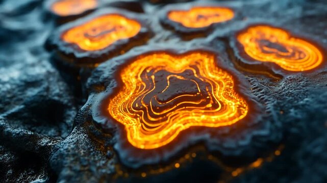 Abstract Futuristic Technology with Glowing Energy Circuits.