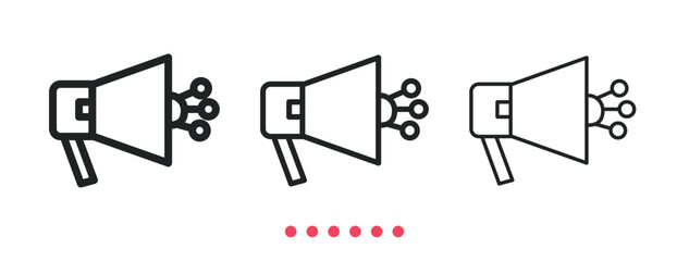 Multi-channel promotion icon. Thin line icon vector