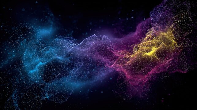 Abstract Glowing Particle Design