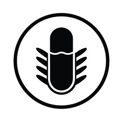 Pondweed Capsule Border Icon Vector Illustration