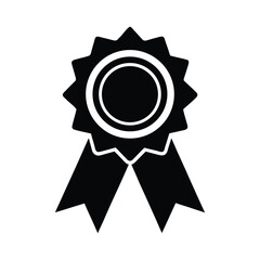 Ribbon Award Icon Vector Illustration