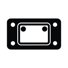 License Plate Icon Vector Illustration