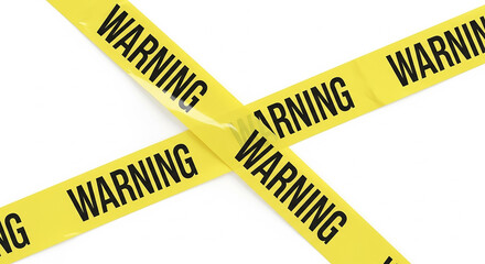 Yellow warning tape creating a visible danger barrier