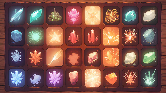 anime RPG inventory screen fantasy game UI