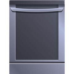 Gray Modern Electric Oven Appliance With Dark Gray Door And Silver Handle Isolated On Transparent Background